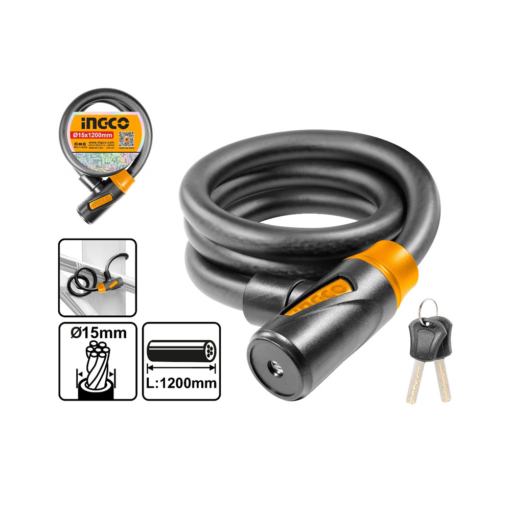 Велосипедный замок INGCO DBK151201