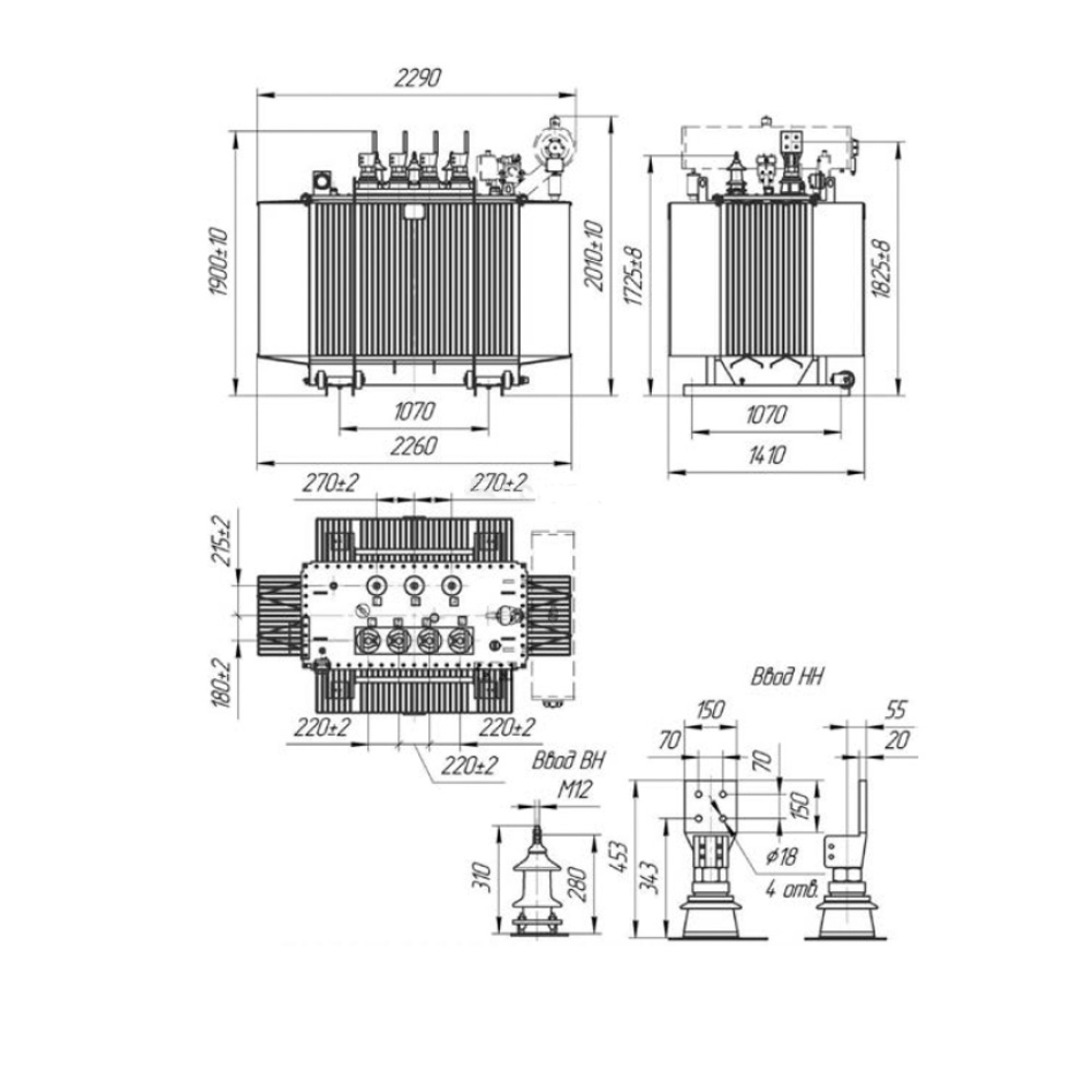 Трансформатор ТМГ-СЭЩ-2500/10-11 УХЛ1 6.00/0.40 Д/Yн-11
