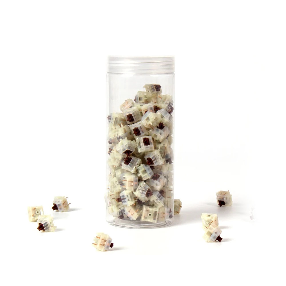 Набор механических переключателей Keychron Gateron Cap, V2 Milky, Brown, 110 pcs