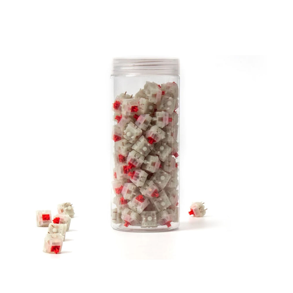 Набор механических переключателей Keychron Gateron KS-3, Milky Pro Red, 110 pcs