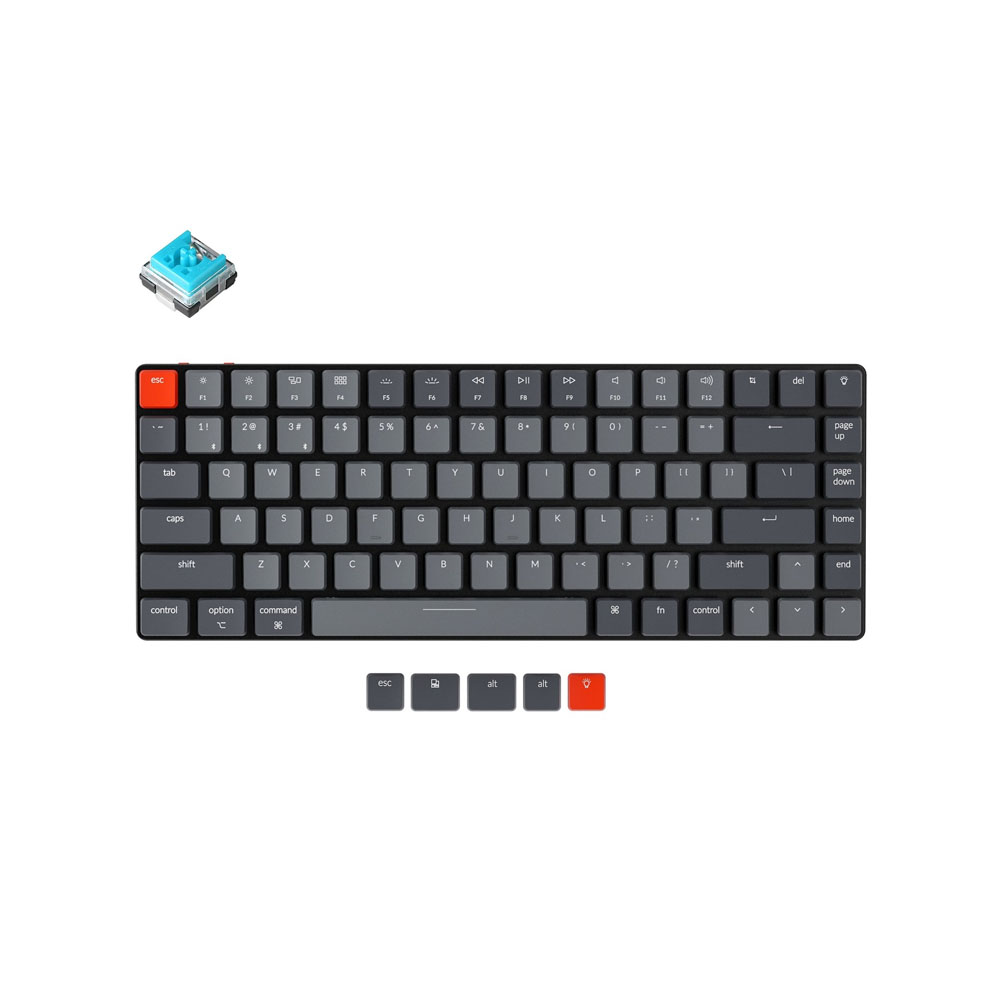 Клавиатура Keychron K3 84 Key, Low Profile, Hot-Swap, Optical, White, LED, Blue