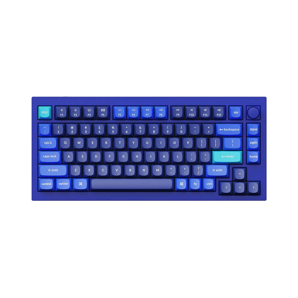 Клавиатура Keychron Q1 QMK HotSwappable, Gateron Phantom, Brown, RGB, Knob Navy