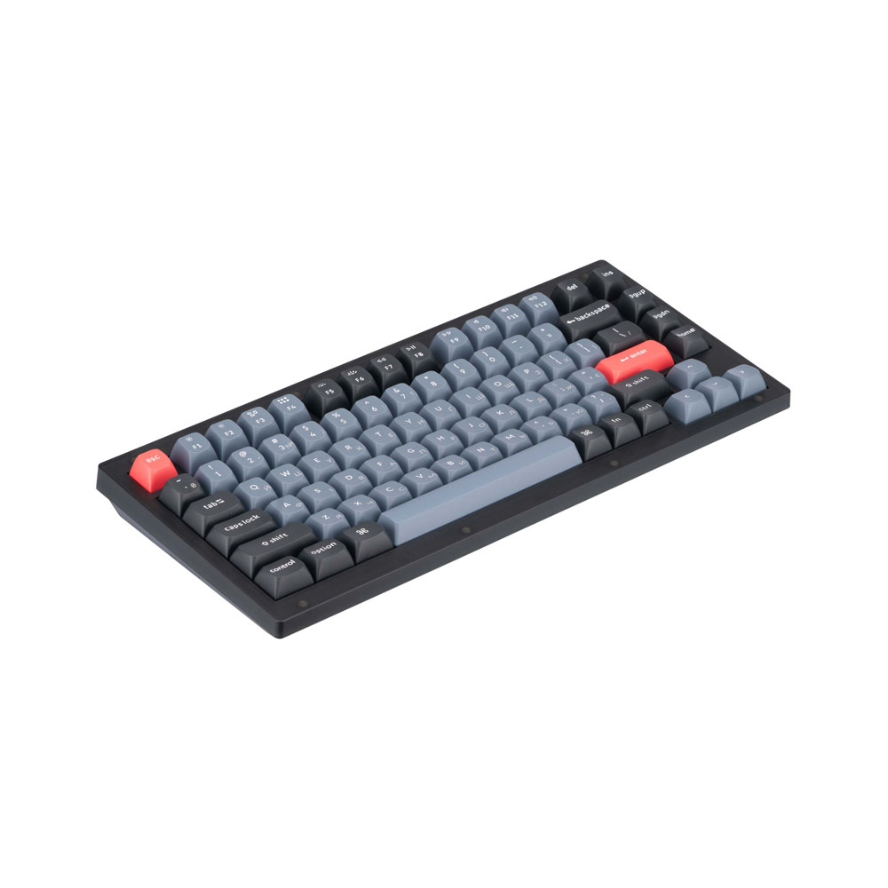 Клавиатура Keychron V1 84Key, K Pro Red, Hot-Swap, QMK, Knob, USB-A, EN/UKR, RGB, Frosted Black