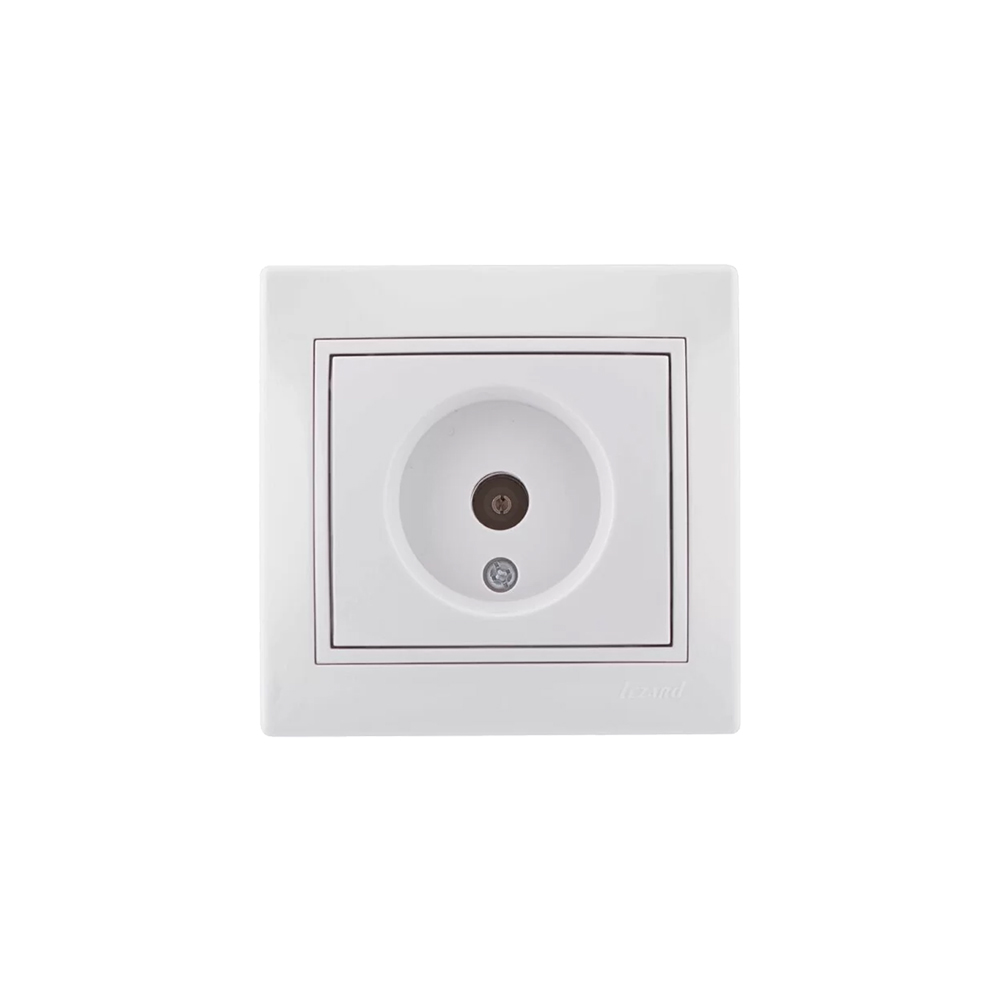 Розетка Lezard Mira ТВ оконечная белый с белой вставкой