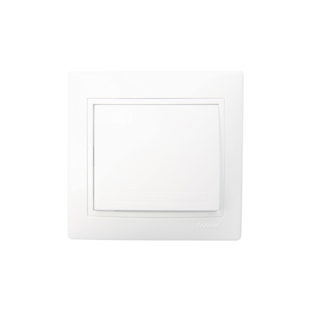 Выключатель Lezard Mira 1кл белый с белой вставкой