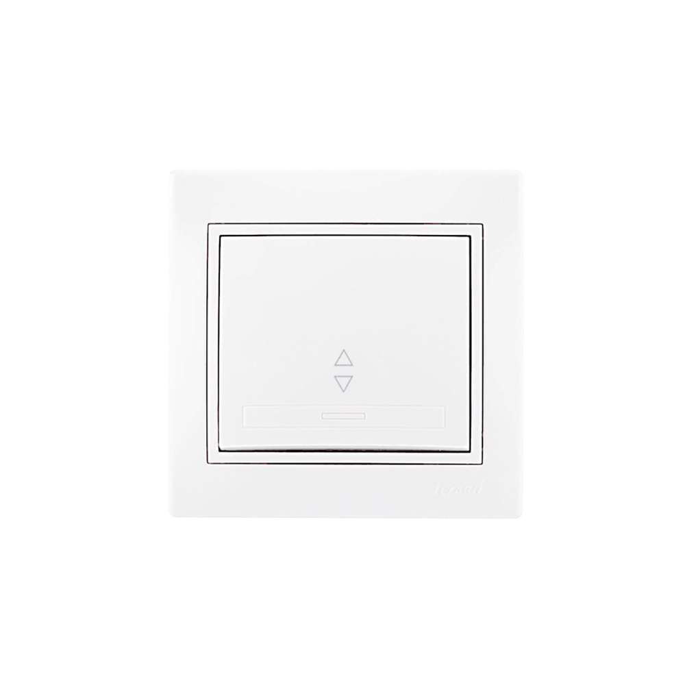 Выключатель Lezard Mira 1кл проходной белый с белой вставкой