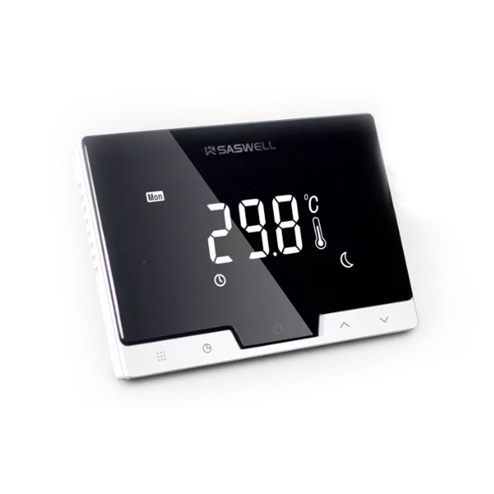 Термостат с ЖК экраном недельная программа для котлов SASWELL T19WHB-7-RF-WIFI черный
