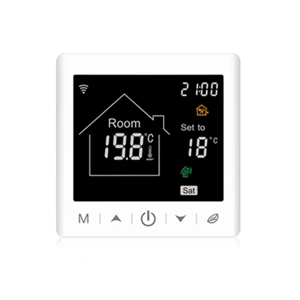 Комнатный термостат с сенсорным управлением SASWELL TR9B-WIFI-WP белый