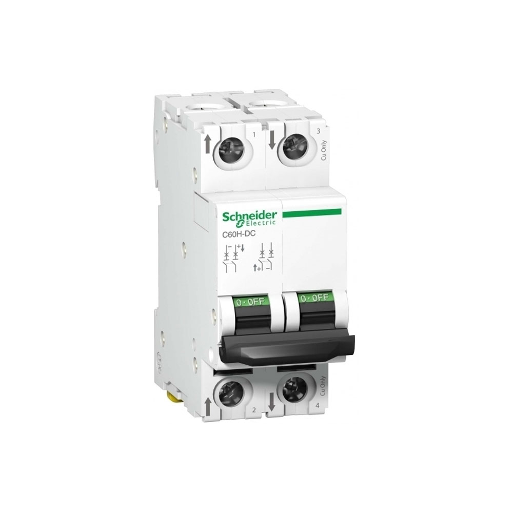 Автоматический выключатель Schneider Electric C60H-DC 2P 10А C 500В DC