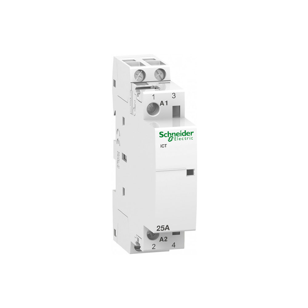 Модульный контактор Schneider Electric iCT 25A 2НО 230/240В АС 50ГЦ, Acti 9 iCT