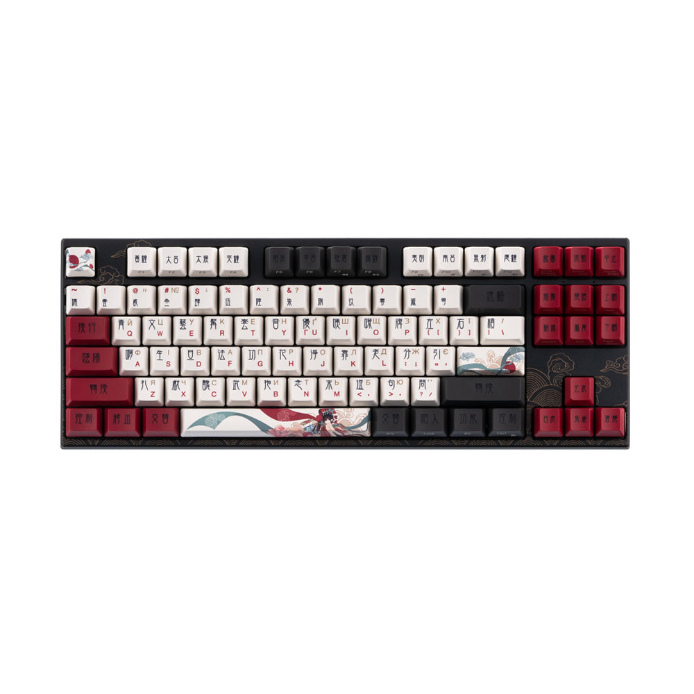 Клавиатура Varmilo VEM87 Beijing Opera 87Key, EC V2 Sakura, USB-A, EN/UKR, White Led, Черный