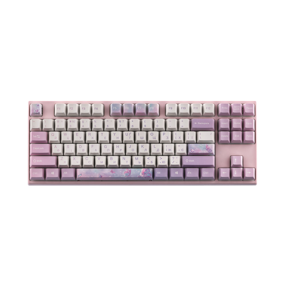 Клавиатура Varmilo VEM87 Dreams On Board 87Key, EC V2 Rose, USB-A, EN/UKR, White Led, Розовый