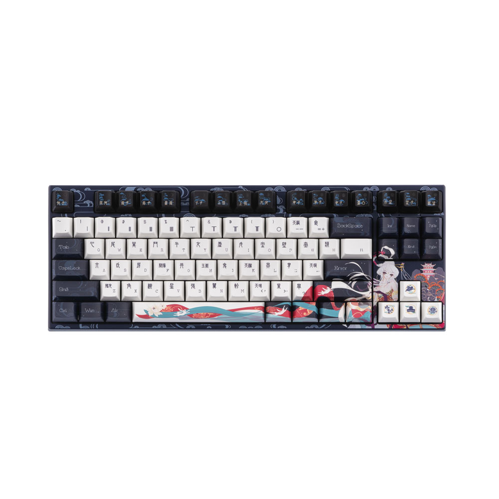 Клавиатура Varmilo VPE87 Chang'e 87Key, K-Prestige Light, BT/WL/USB-A, EN, White Led, Синий