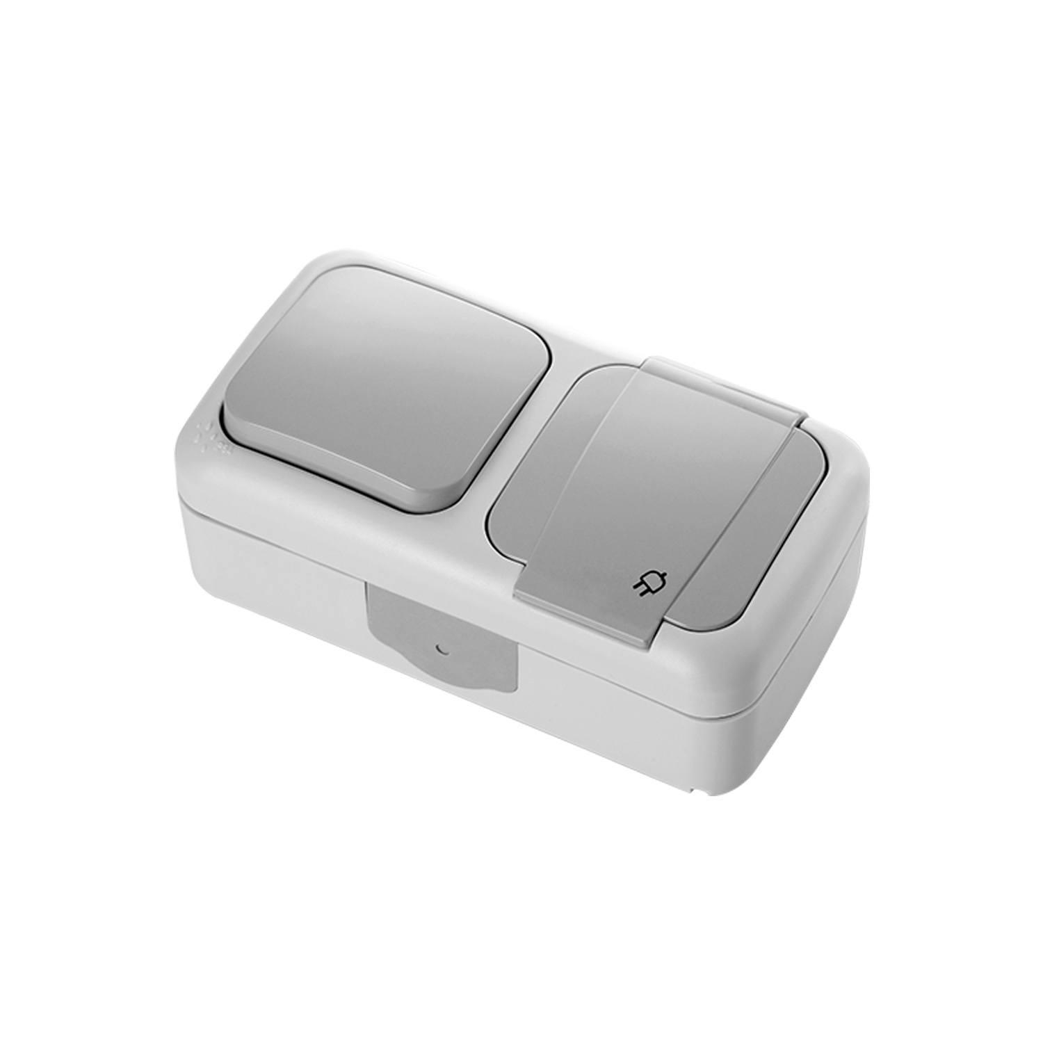 Выключатель и розетка VIKO PALMIYE одинарный