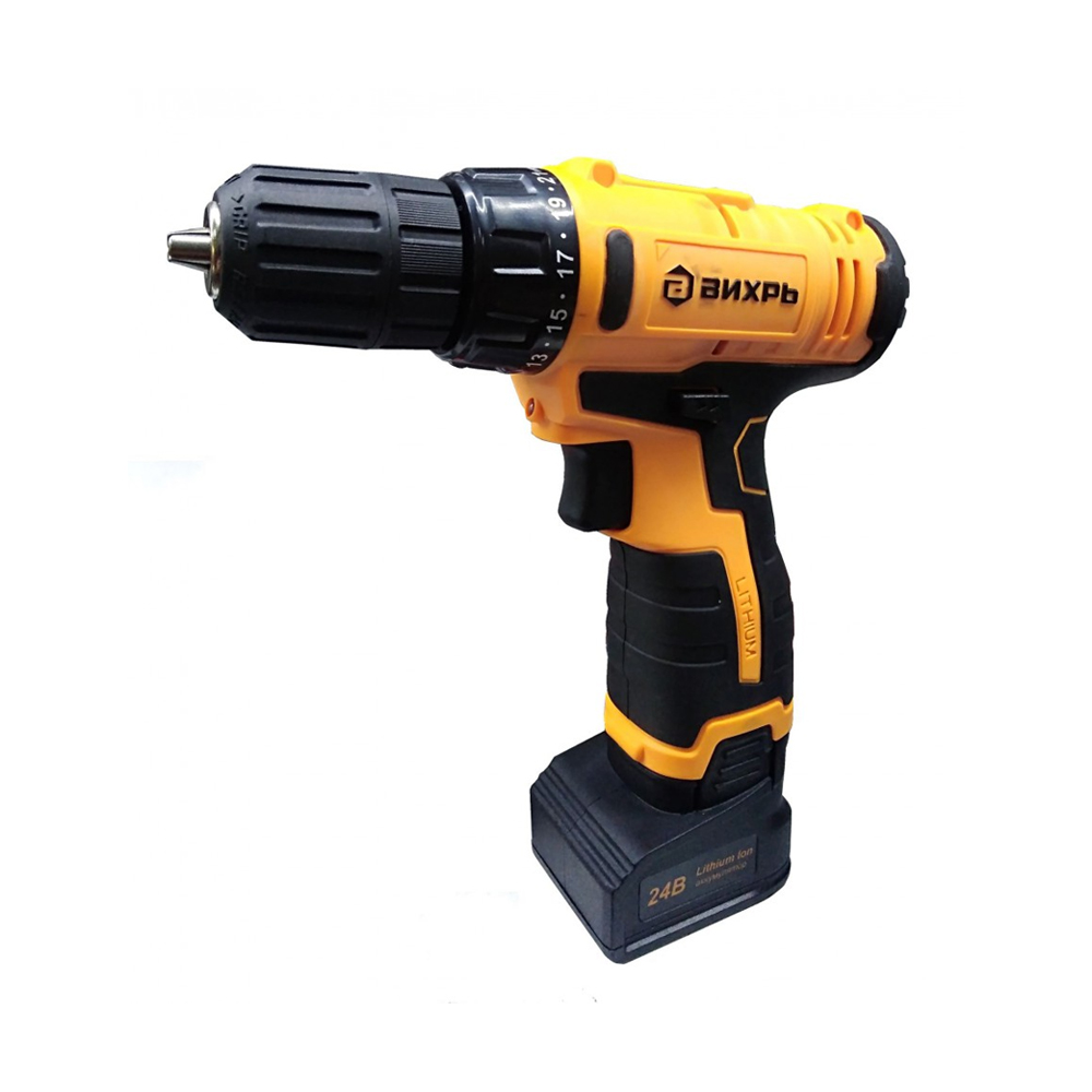 Аккумуляторная дрель-шуруповерт ВИХРЬ ДА-24Л-2К